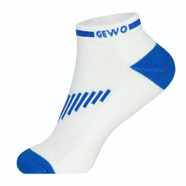 Gewo korte sokken Flex II wit/blauw