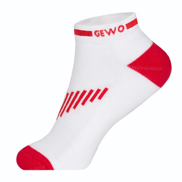 Gewo korte sokken Flex II wit/rood
