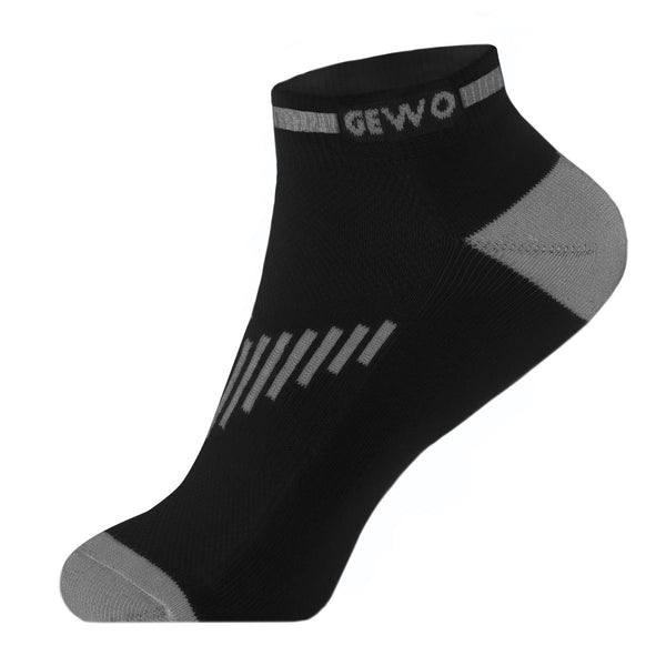Gewo korte sokken Flex II zwart/grijs