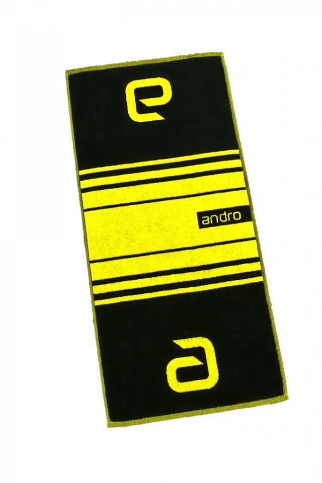 Andro Handdoek Stripes zwart/geel