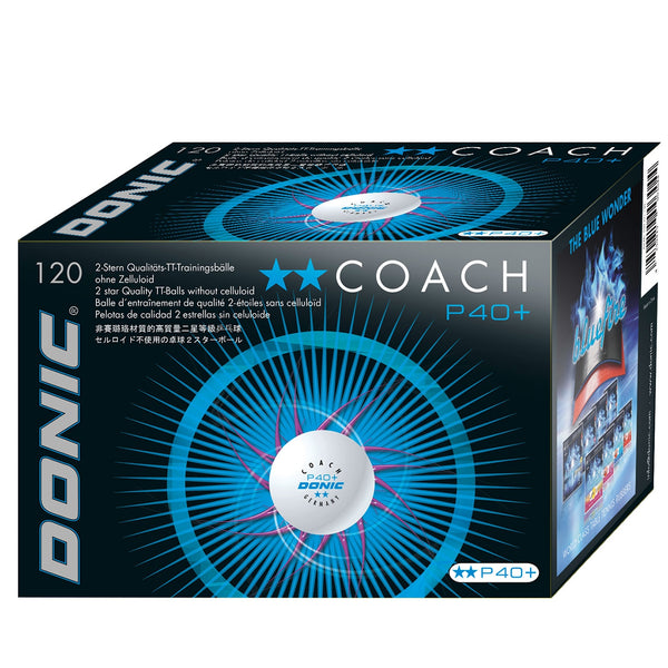 Donic bal Coach ** P40+ wit (120)