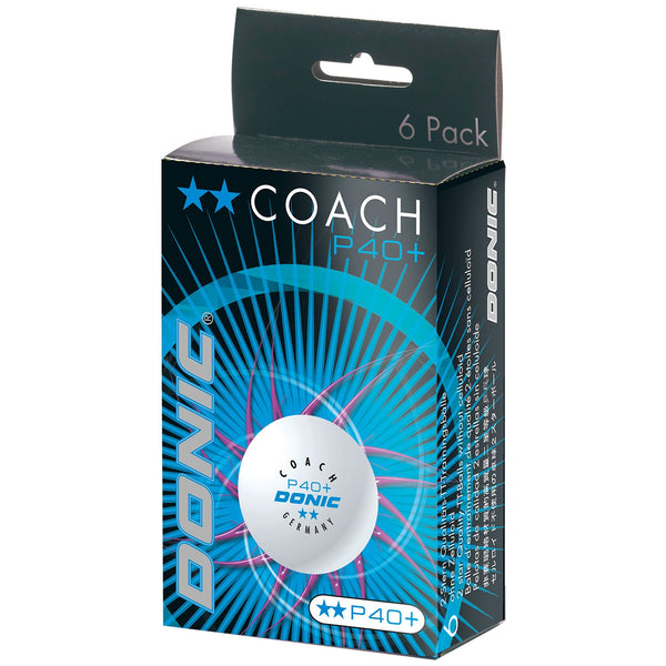 Donic bal Coach **  P40+ wit (6)