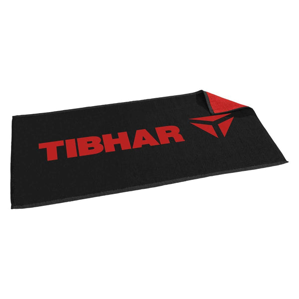 Tibhar Handdoek T zwart/rood