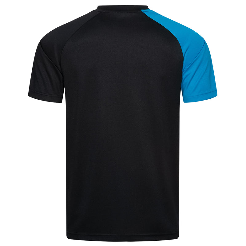 Donic T-Shirt Peak Junior black/cyan blue